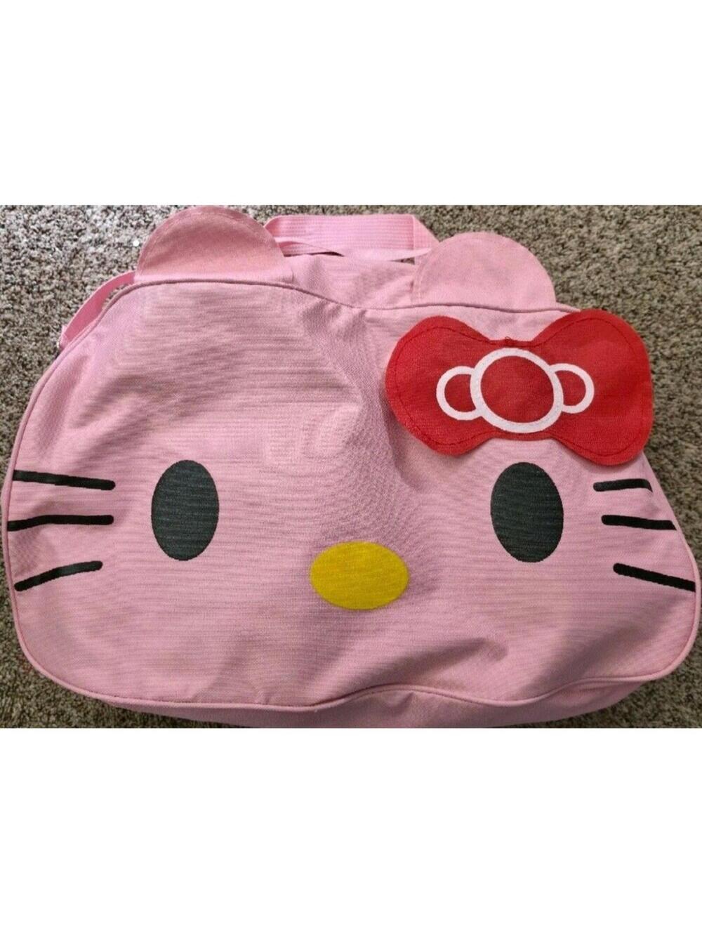 Hello Kitty Pink Face Bow Travel Duffel Bag